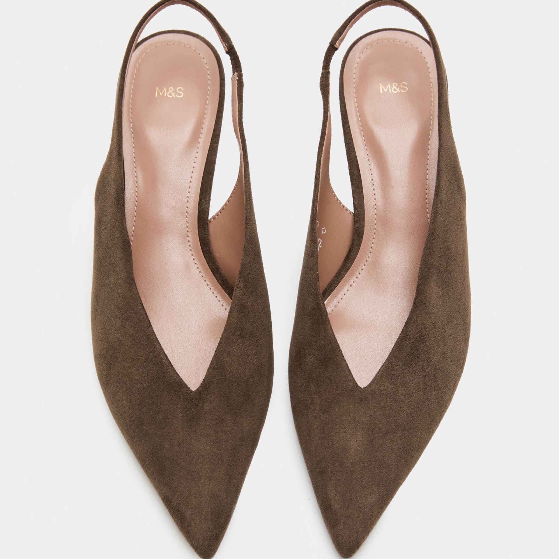 Kitten Heel Pointed Slingback Shoes