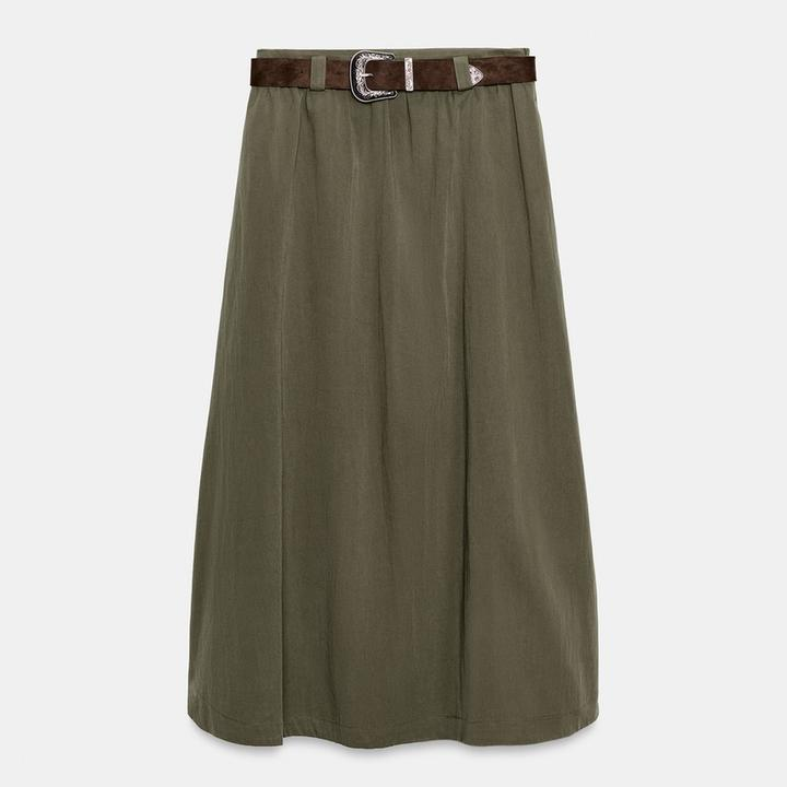 Zara, Khaki Maxi Skirt
