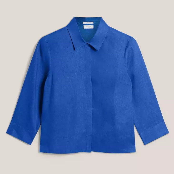 Hobbs London, Blue Linen Shirt