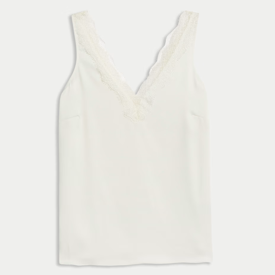 M&amp;amp;S, Satin Lace Insert Cami Top