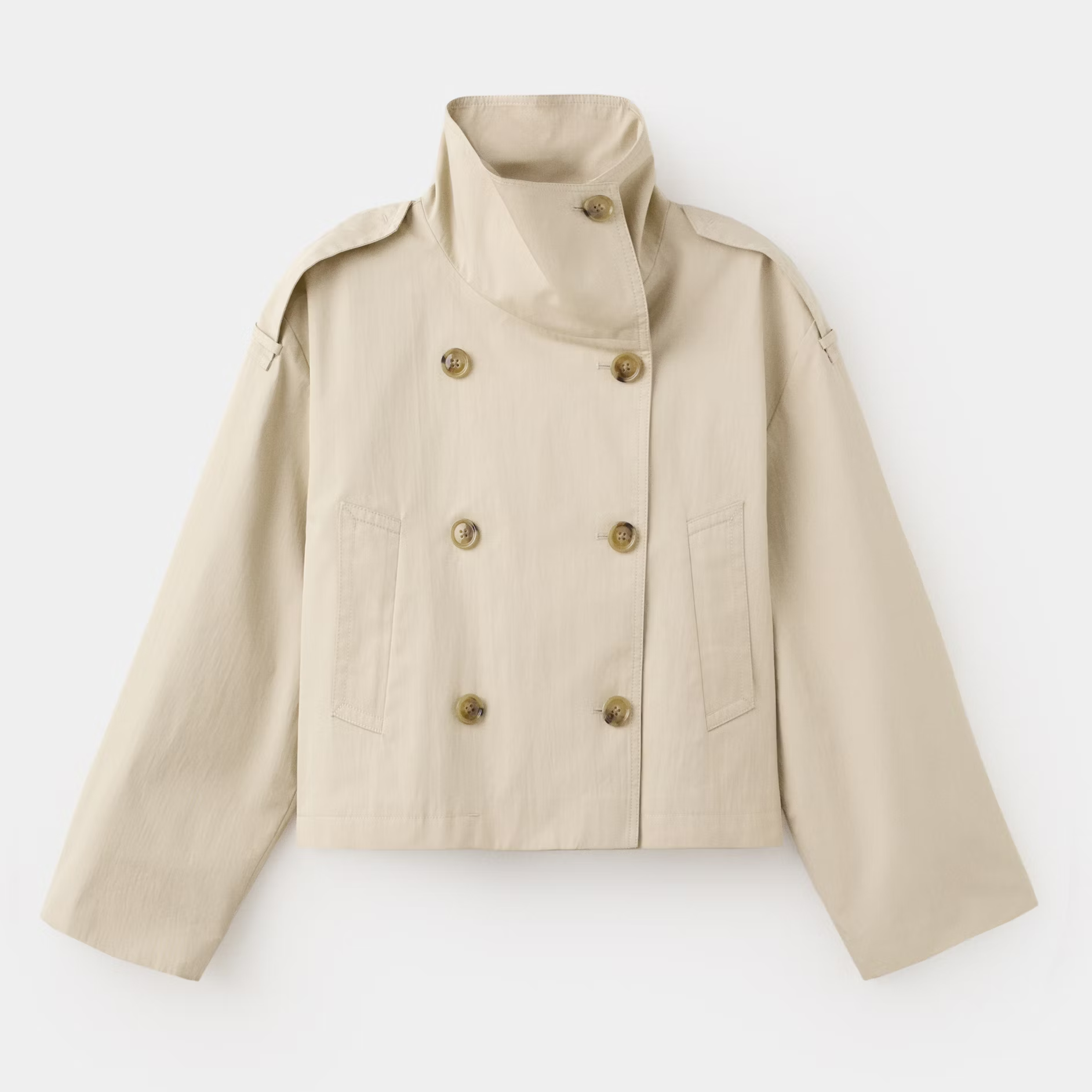 Mango, crop trench coat