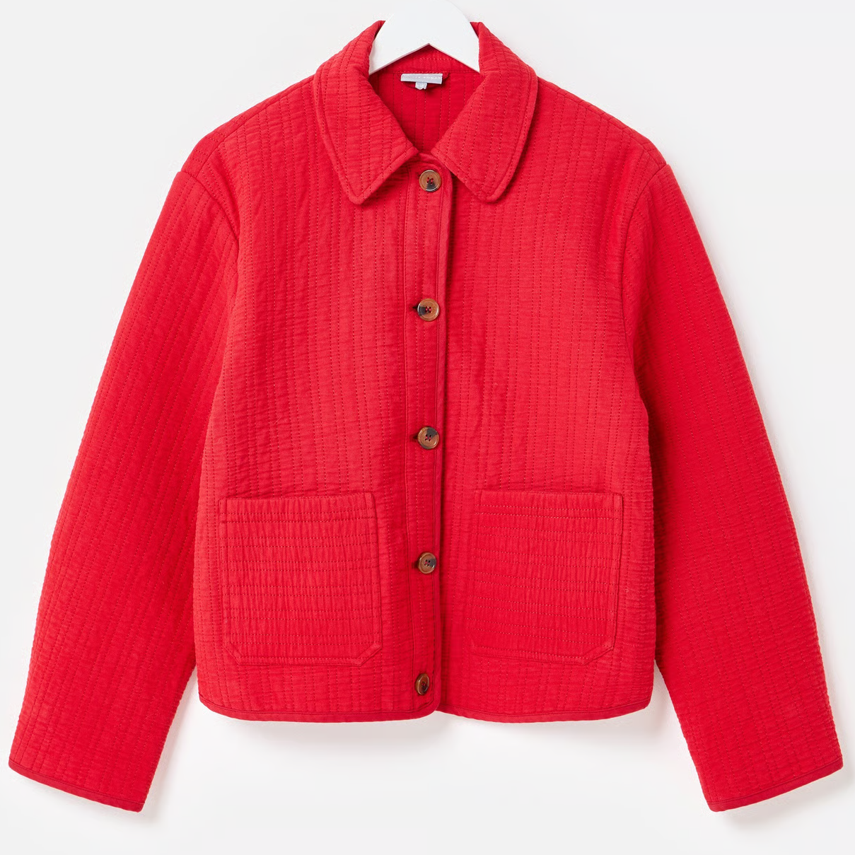 Oliver Bonas, Red Quilted Collared Jacket