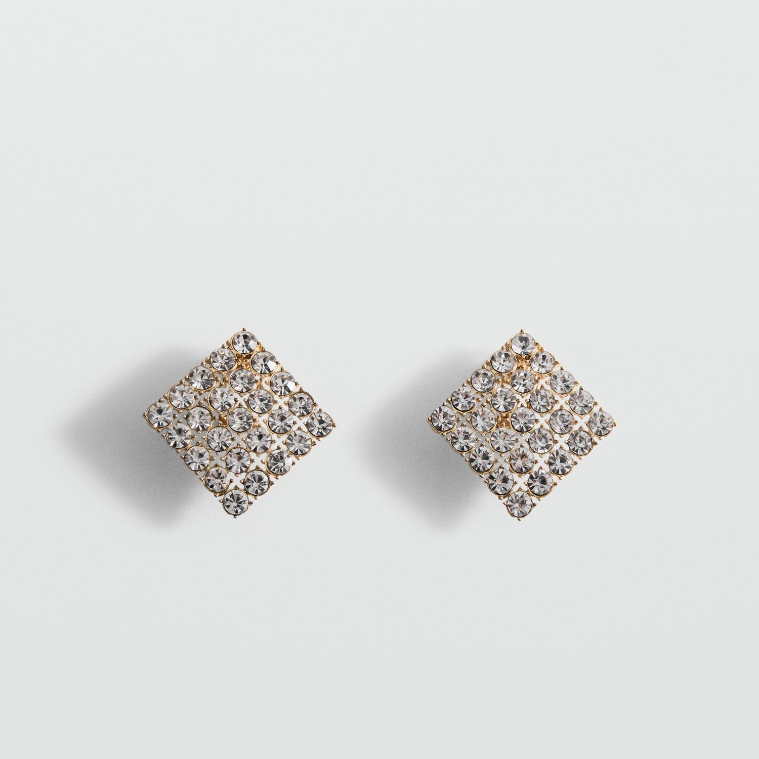 Geometric Crystal Earrings - Women | Mango United Kingdom
