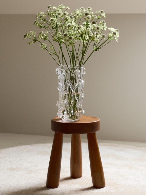 Large Textured Glass Vase 
