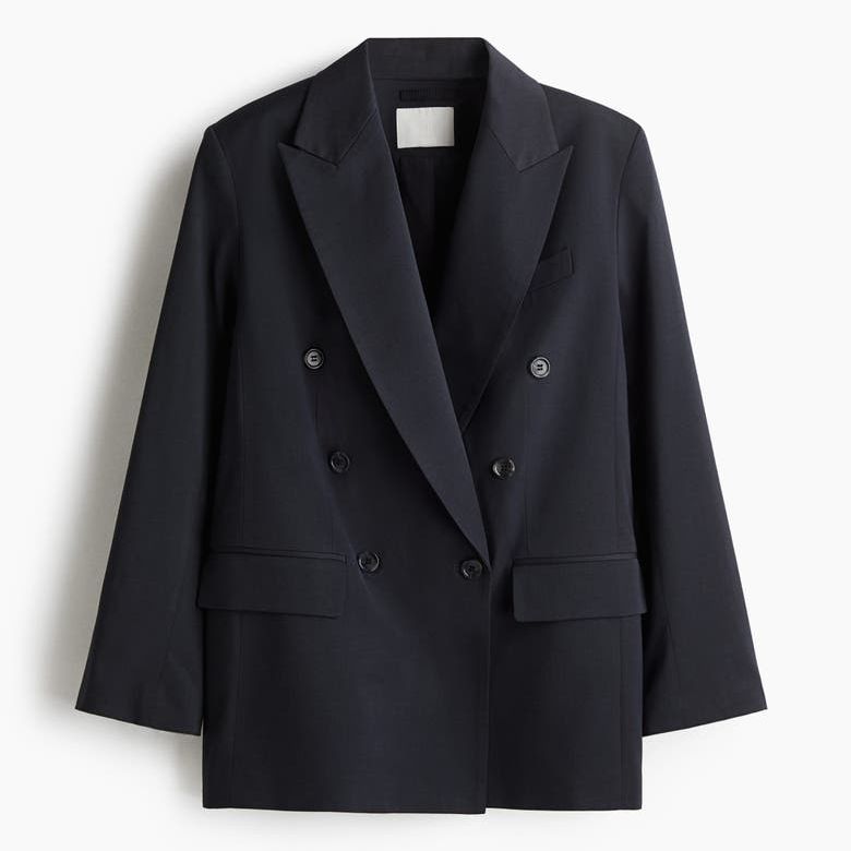 Oversized Twill Blazer