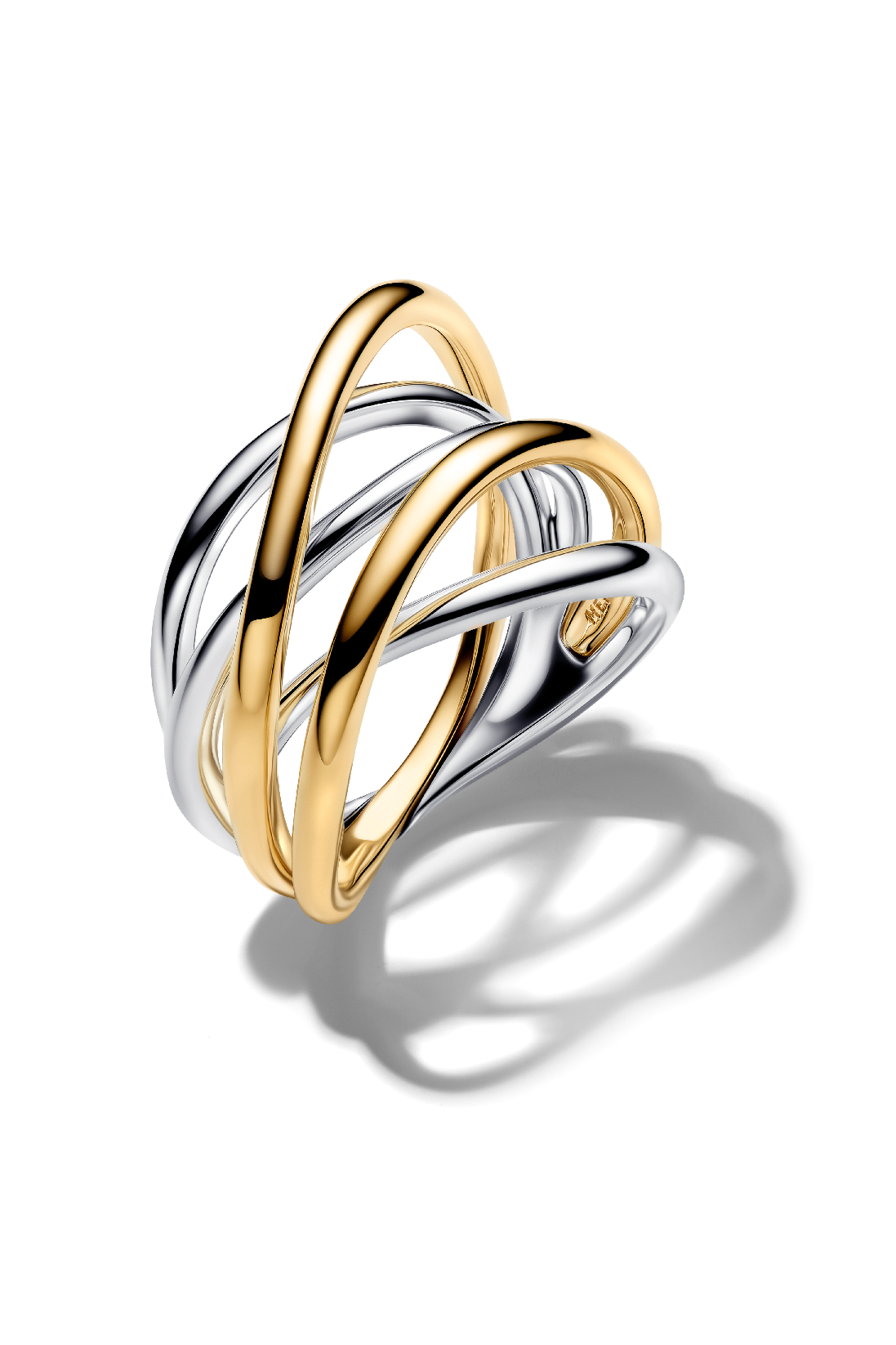Two-Tone Entwined Band Ring