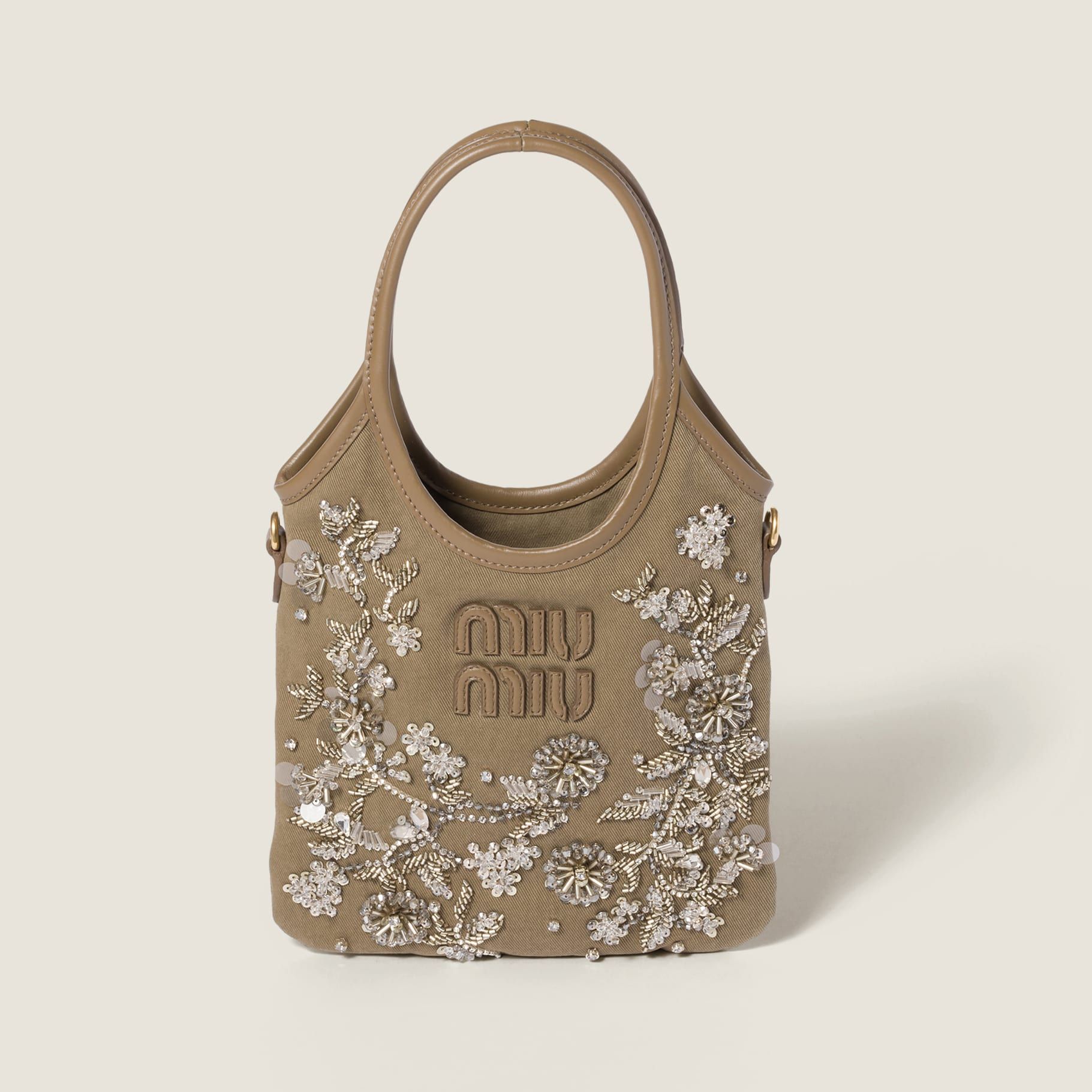 Ivy Embroidered Gabardine Bag