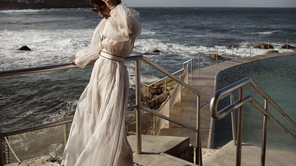 chinese dress ladies Allure Midi Dress - Soft White Linen