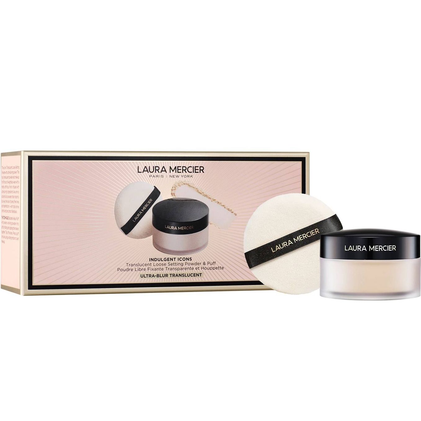 Laura Mercier Indulgent Icons - Translucent Loose Setting Powder + Velour Puff