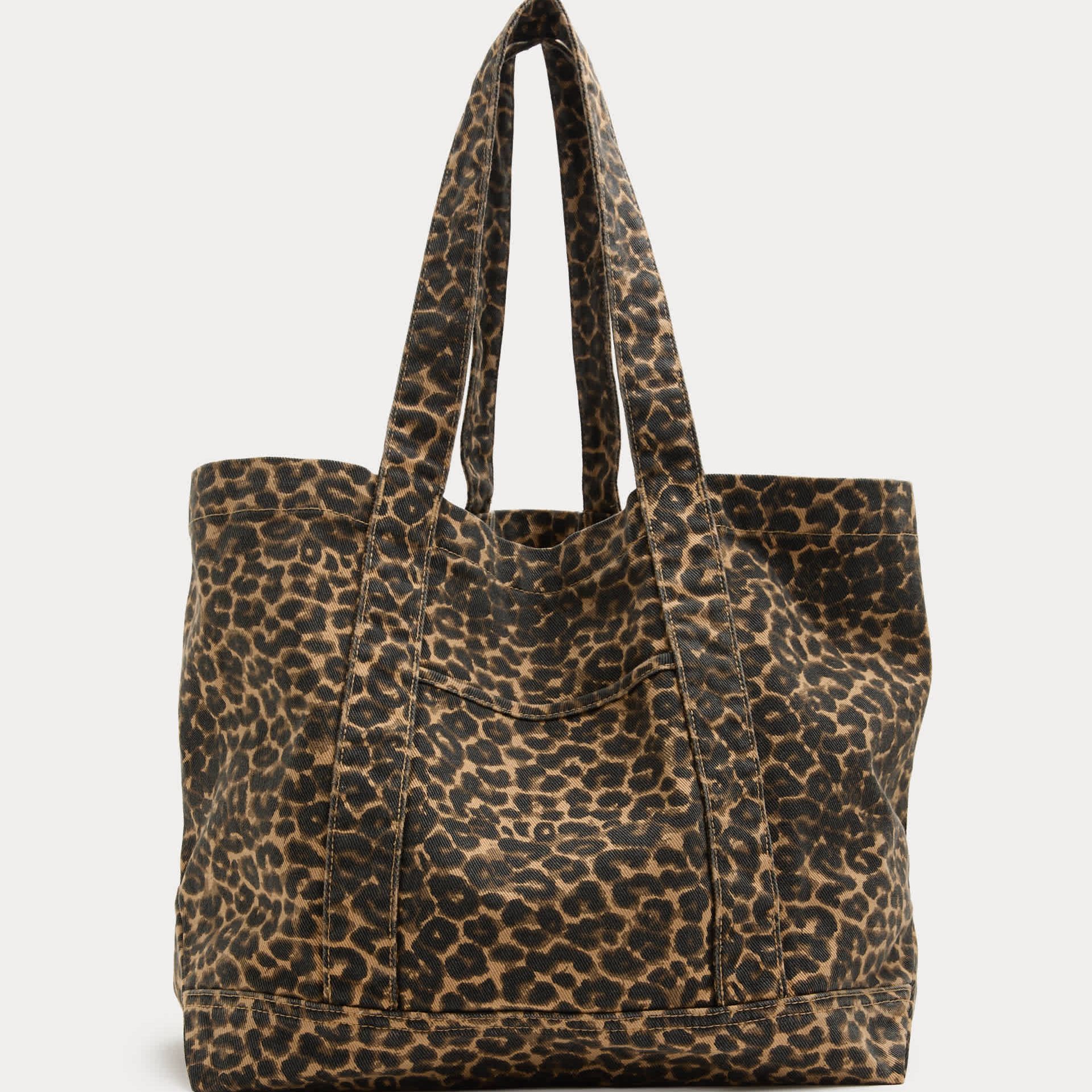 Canvas Leopard Print Tote Bag