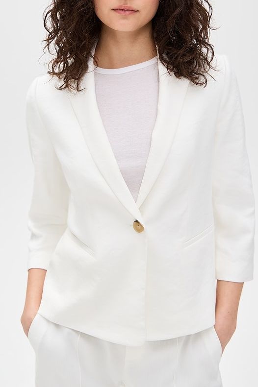 Vince Linen Shrunken Blazer