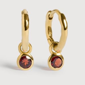 Monica Vinader January Birthstone Huggie Earrings