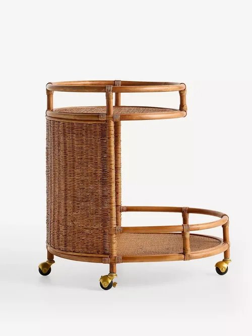 Nalu Woven Rattan Bar Cart