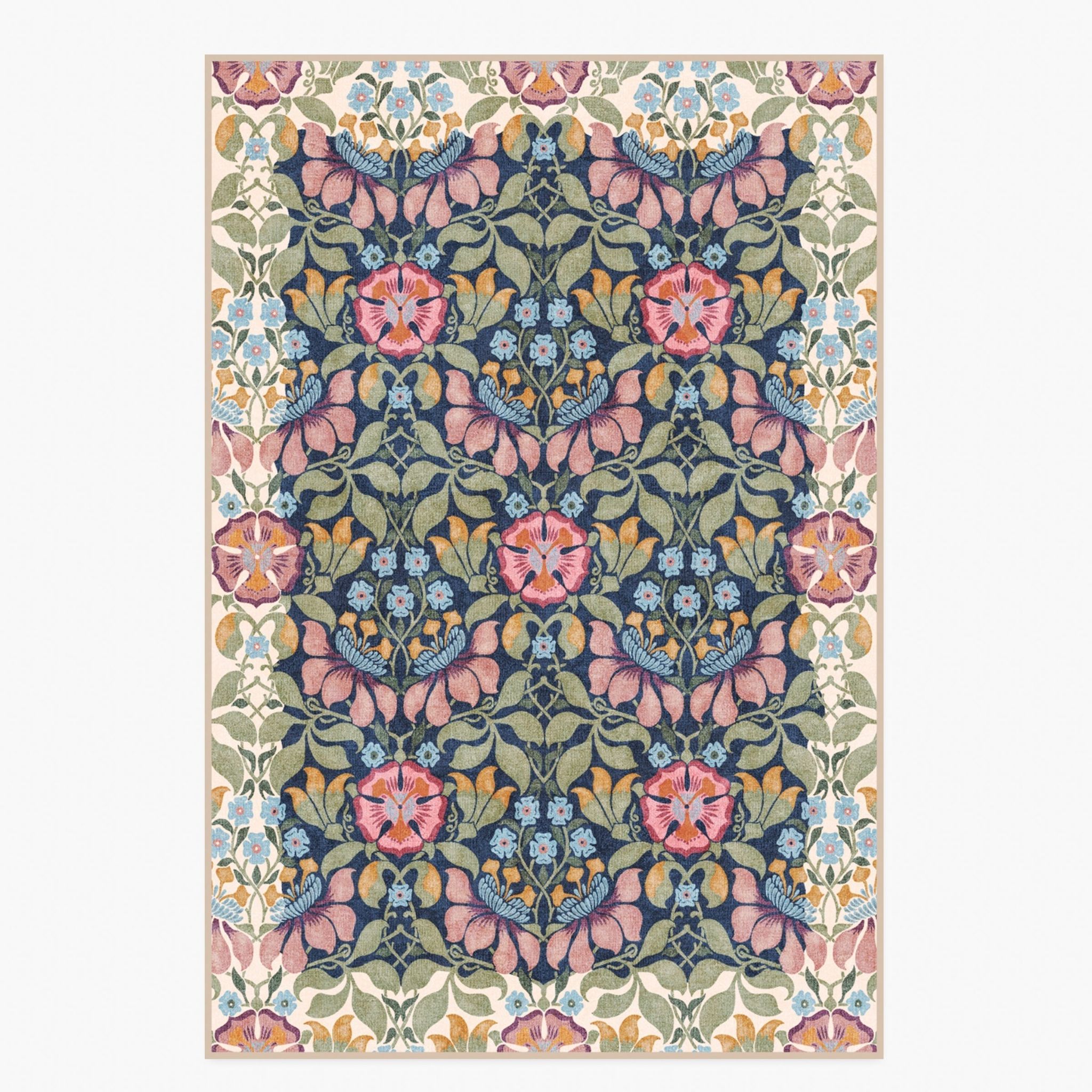 Persephone Midnight &amp;amp; Cream Rug by Liberty