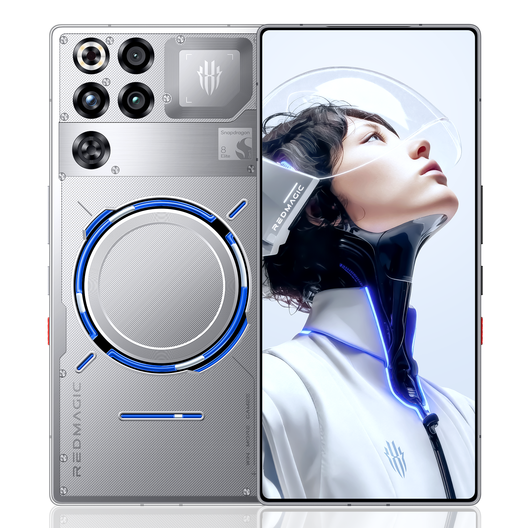 back side of the RedMagic 11 Pro in silver