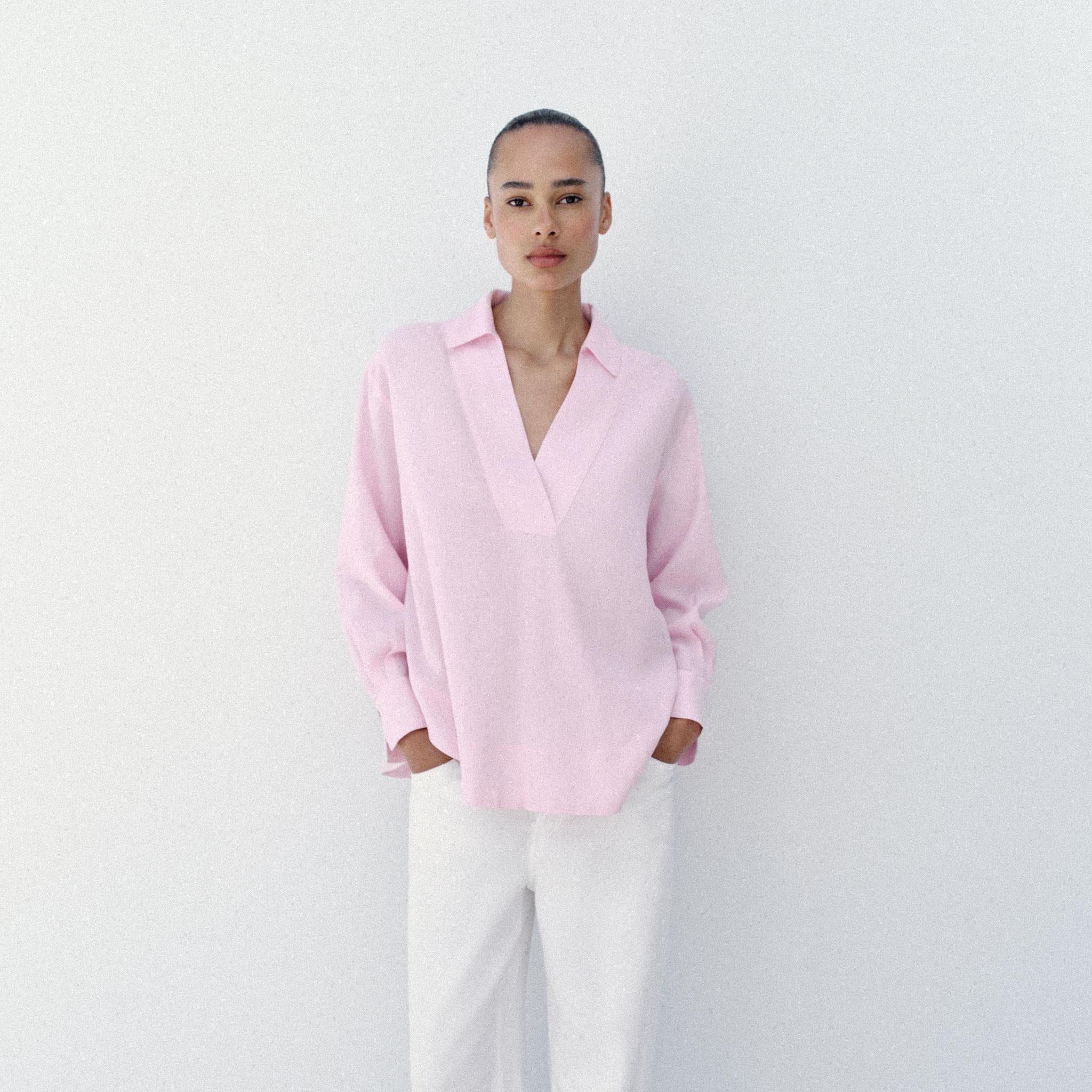 Oversize Linen Blend Blouse
