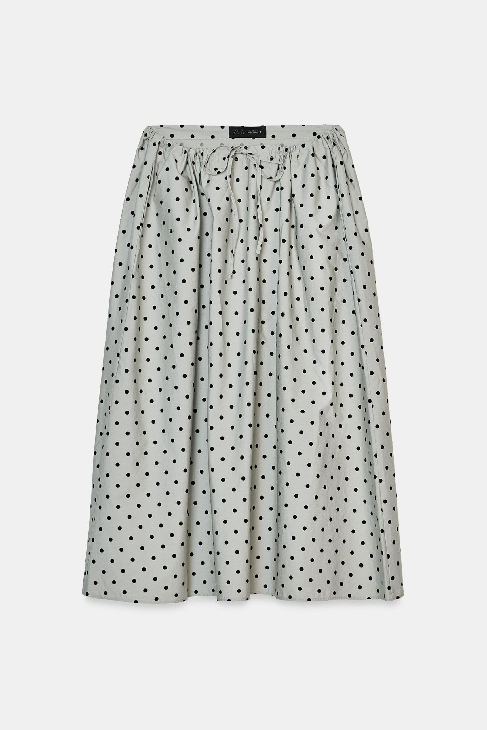 Polka Dot Midi Skirt