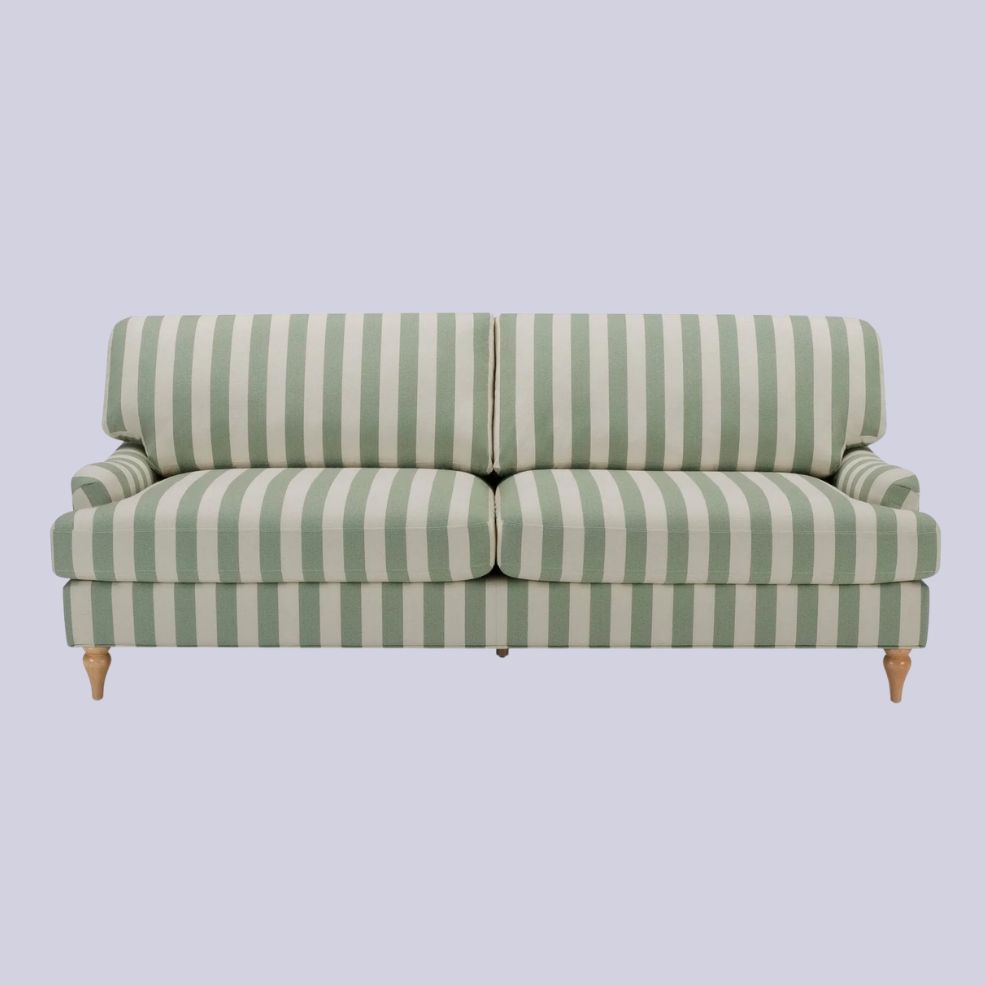 DUSK, Hampshire 3 Seater Sofa - Green Stripe