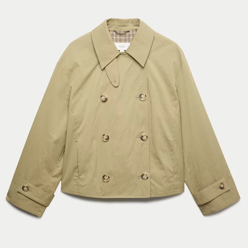 M&amp;amp;S, crop trench coat