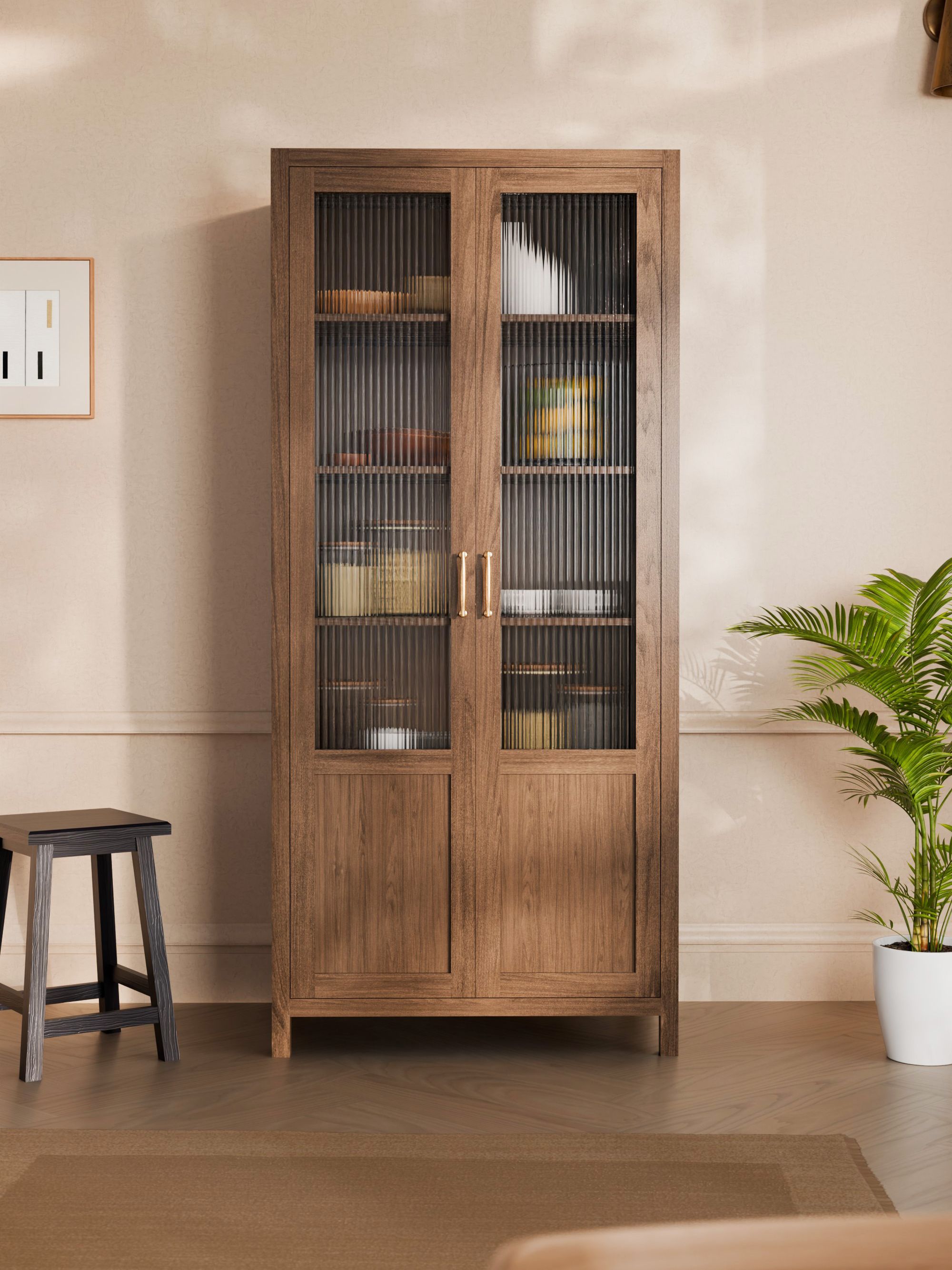 Langham Double Larder With Shelves