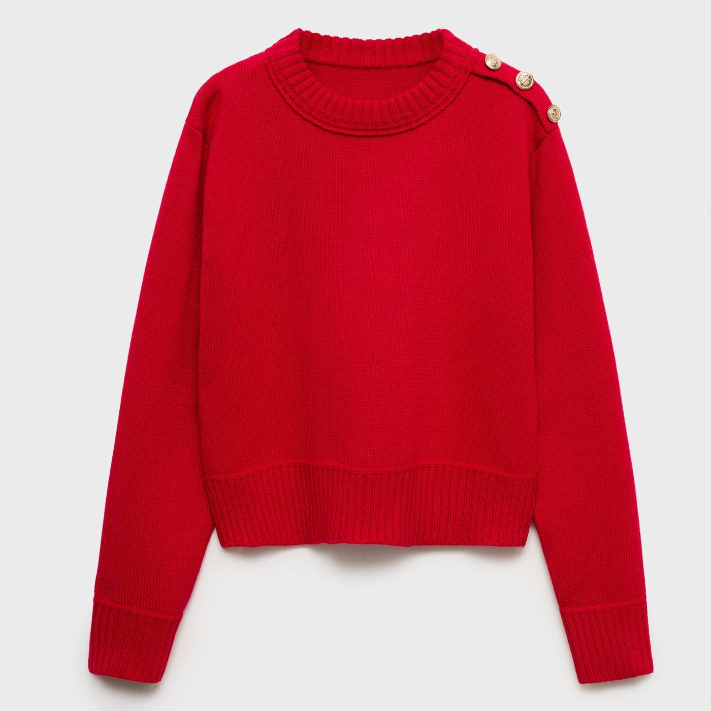 Knitted Sweater With Jewel Buttons - Women | Mango United Kingdom