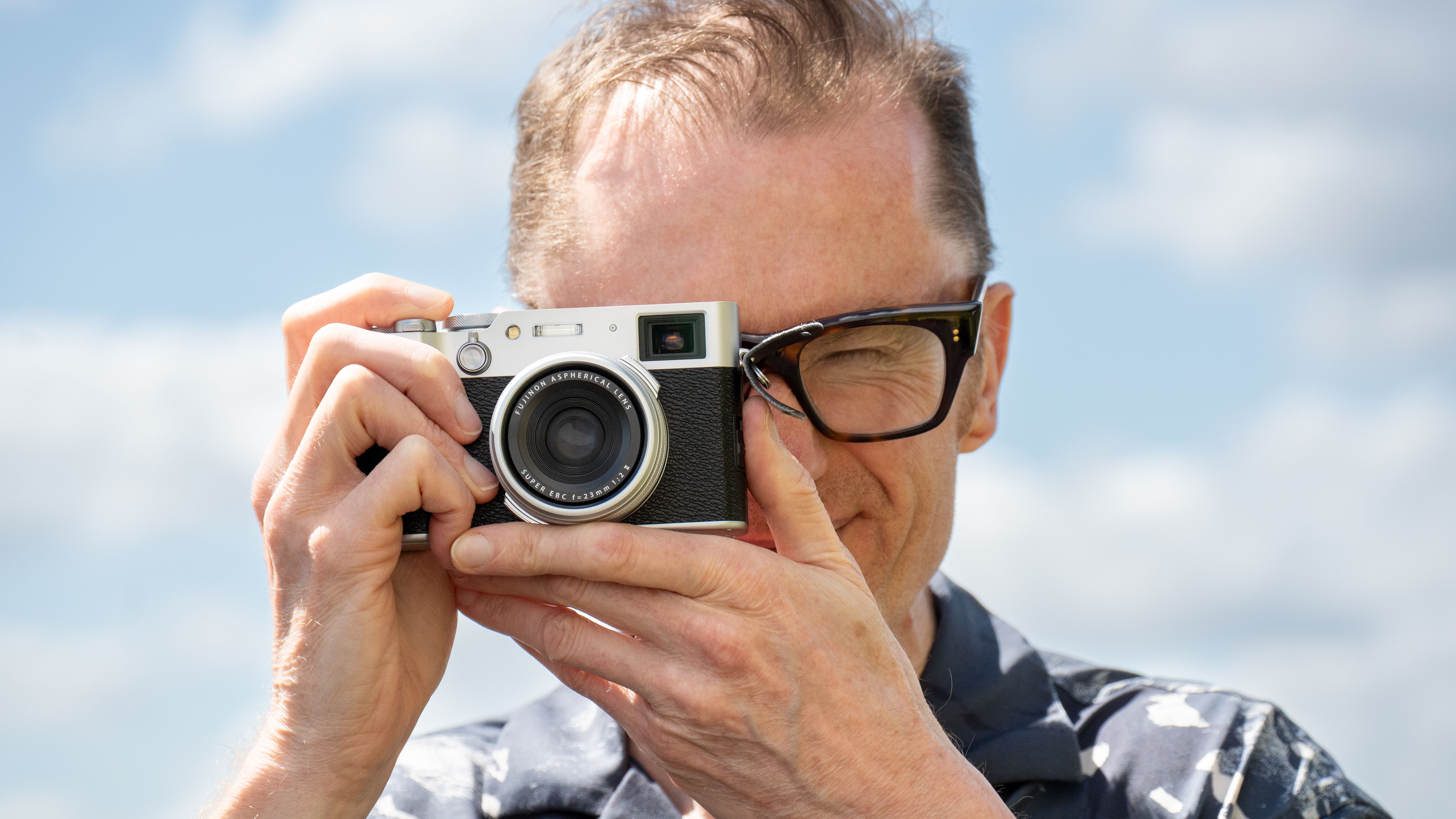 Niall Hampton holding Fujifilm X100VI