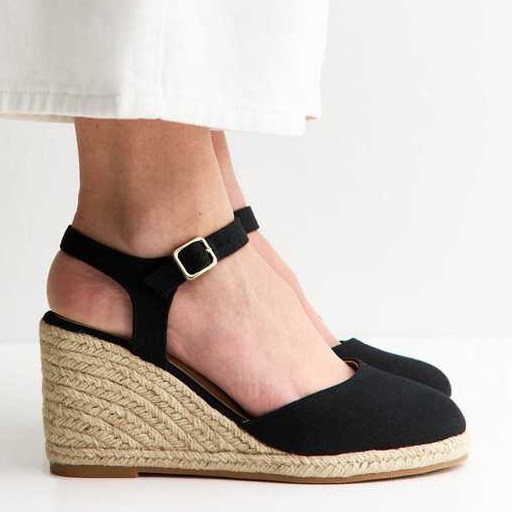 New Look, Black Espadrille Wedges