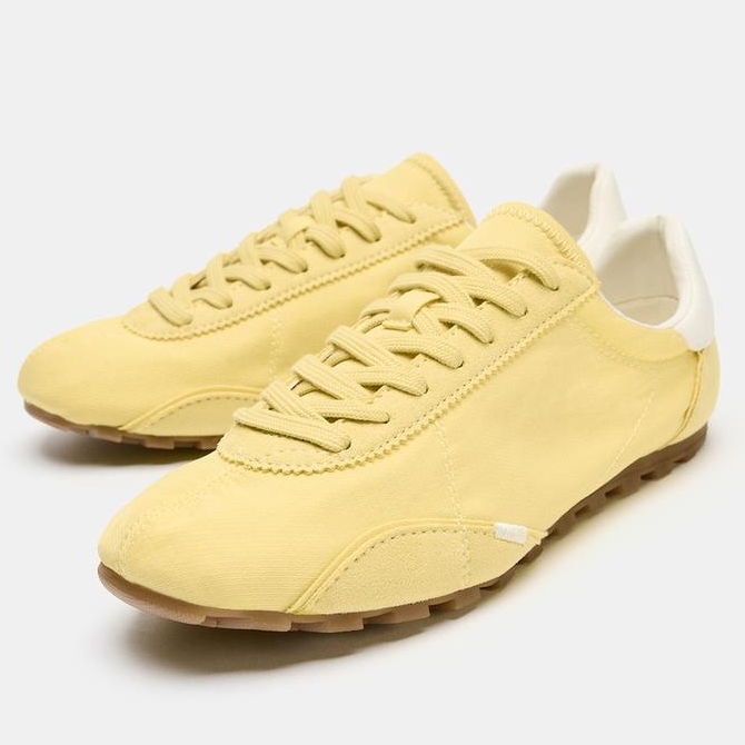 Zara, yellow trainers