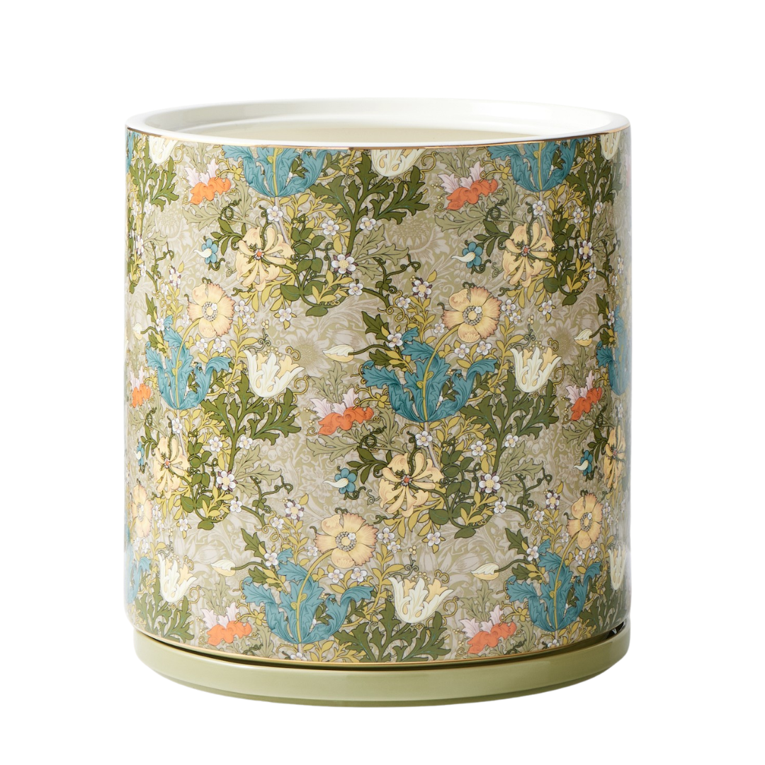 a floral and colorful outdoor planter