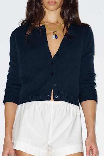 Clara Cashmere Crew Cardigan