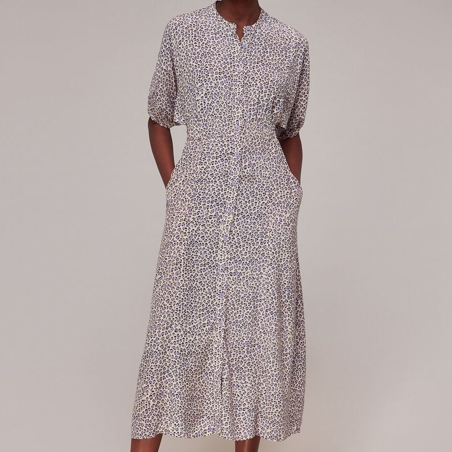 Dashed Leopard Midi Dress