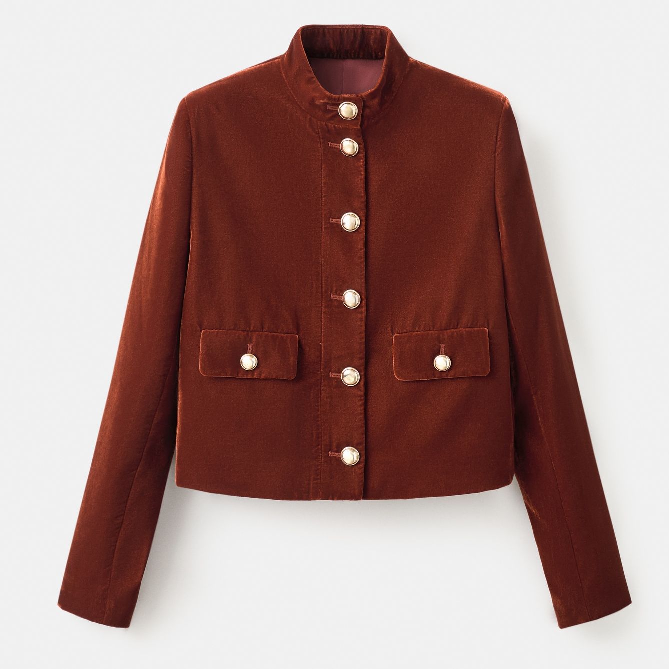 Velvet Jacket With Buttons - Women | Mango United Kingdom