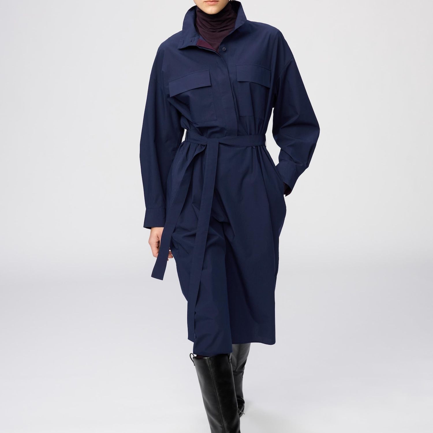 Stand Collar Dress