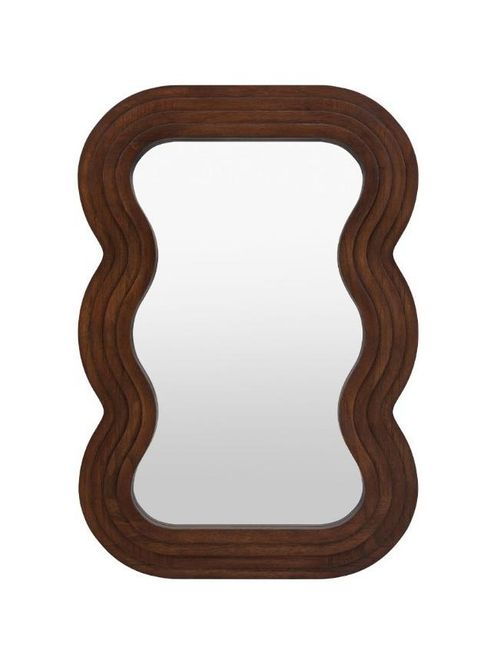 Gallery Home Hasker Wooden Medium Wavy Wall Mirror