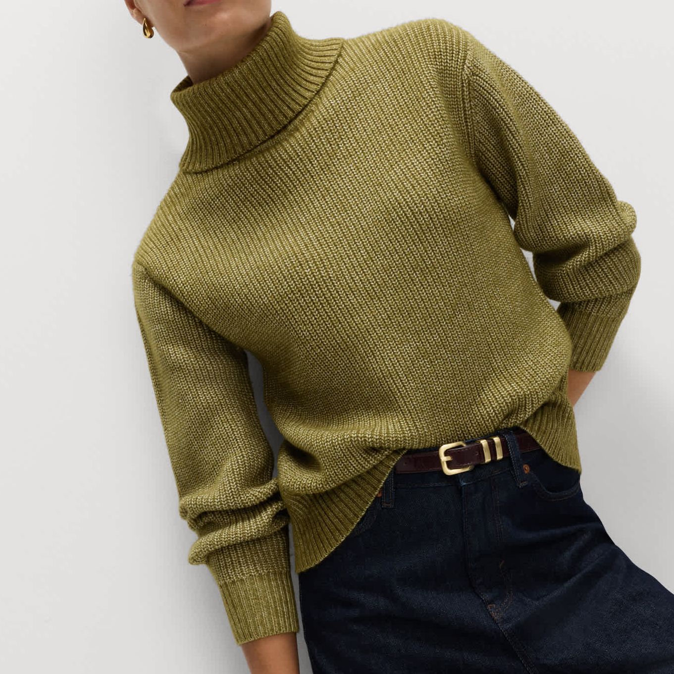 Ribbed Roll Neck Jumper