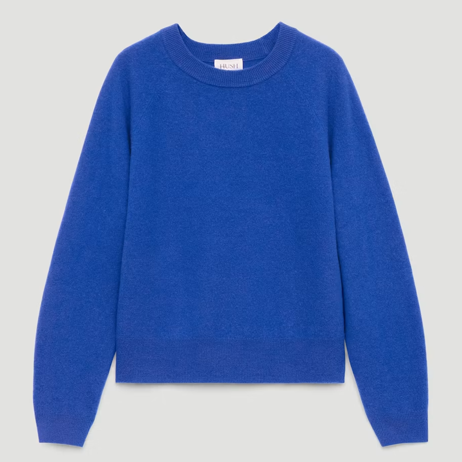 Hush, Blue Merino Wool Jumper