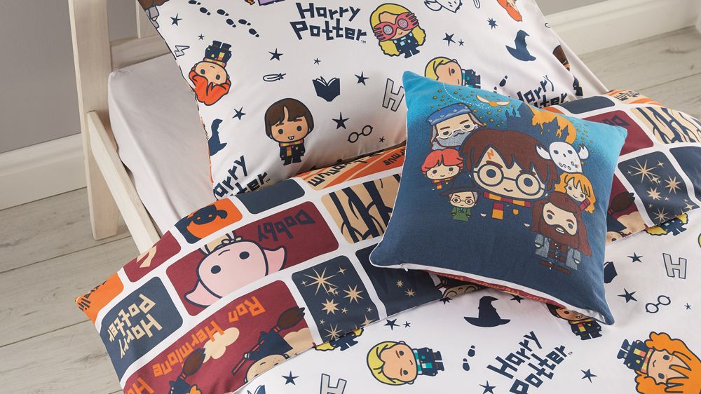 Herding Harry Potter Bed Linen, Pillowcase Approx. 40 x 60 cm, Duvet Cover Approx. 100 x 135 cm, with Smooth Zip, 100% Cotton Renforcé