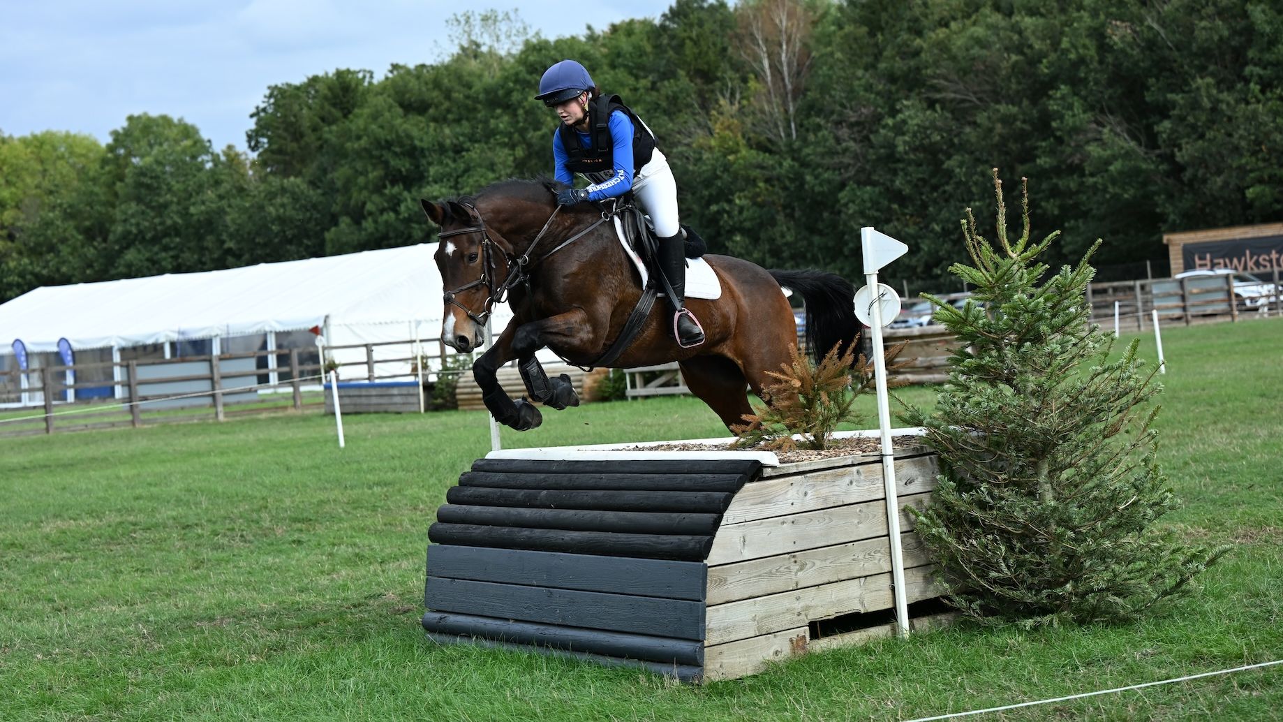 Eva Robson-Drew jumping Panini cross-country at the British Riding Club Combined Championships 2026 at Aston-le-Walls