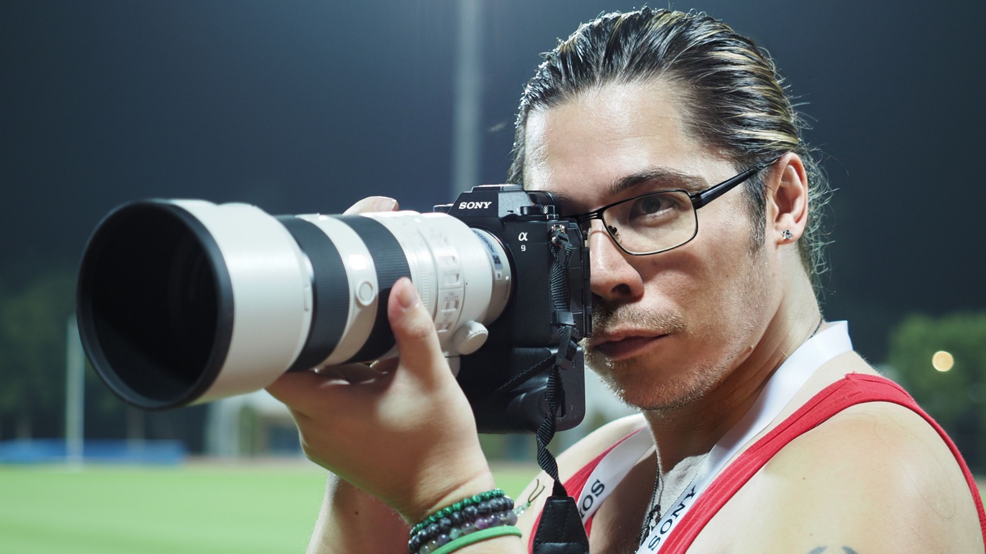 Sony A9 III being held by photographer James Artaius
