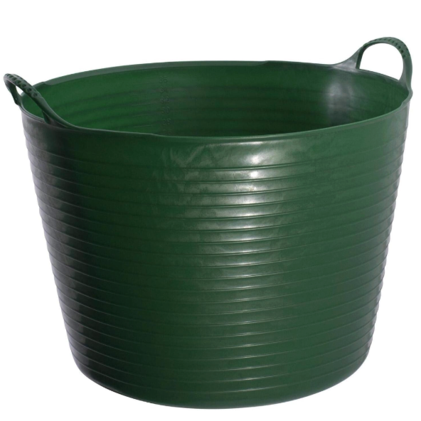 Red Gorilla Small Flexible Plastic Tub, Toy Storage, Laundry, Gardening &amp;amp; More, 38 Liter/9.9 Gallons, Green