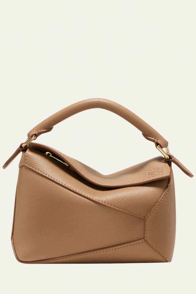 Loewe , Puzzle Edge Mini Top-Handle Bag in Grained Leather