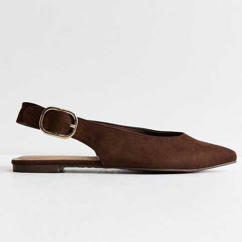 New Look, Dark Brown Slingback Pumps