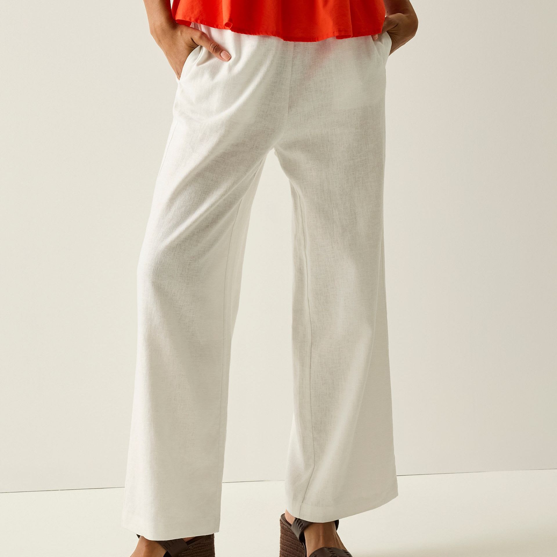 Talamanca Straight Leg Trousers With Linen