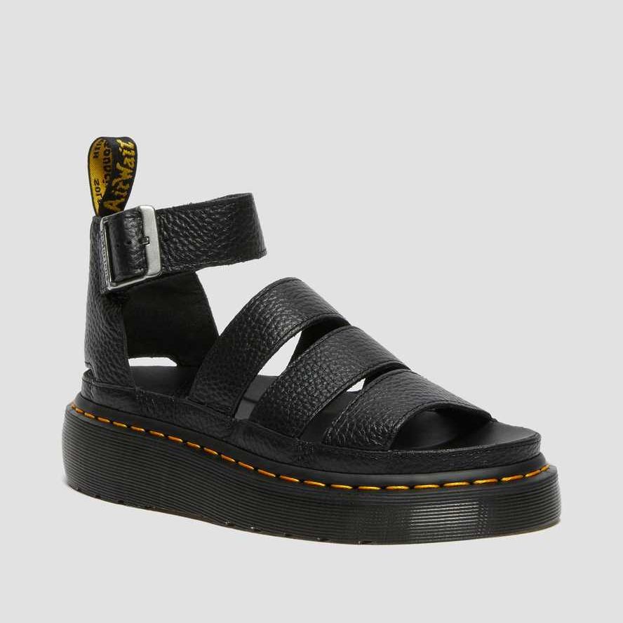 Dr Martens Clarissa Ii Quad Milled Nappa Leather Platform Sandals
