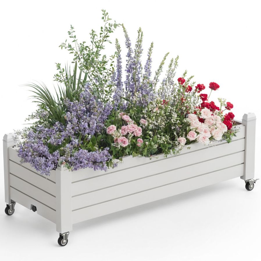 Highland Dunes Amulya Raised Garden Bed Planter Box With Wheels &amp;amp; Reviews | Wayfair