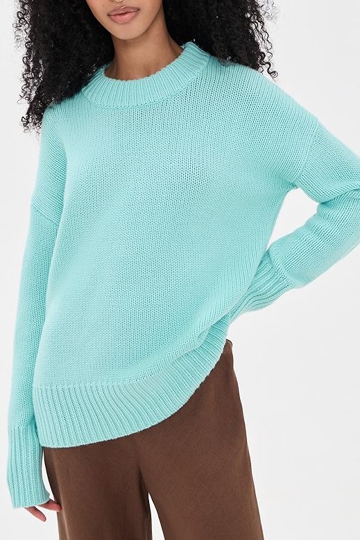 Solid Marin Sweater - Aqua