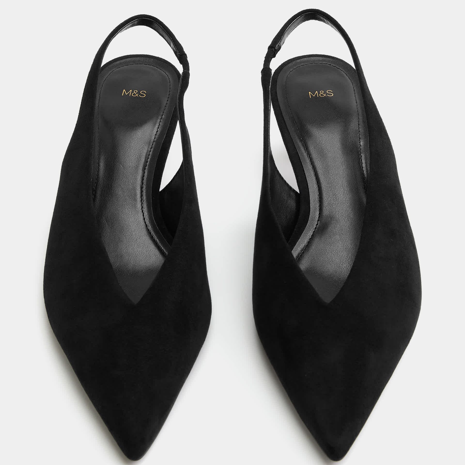 Kitten Heel Pointed Slingback Shoes