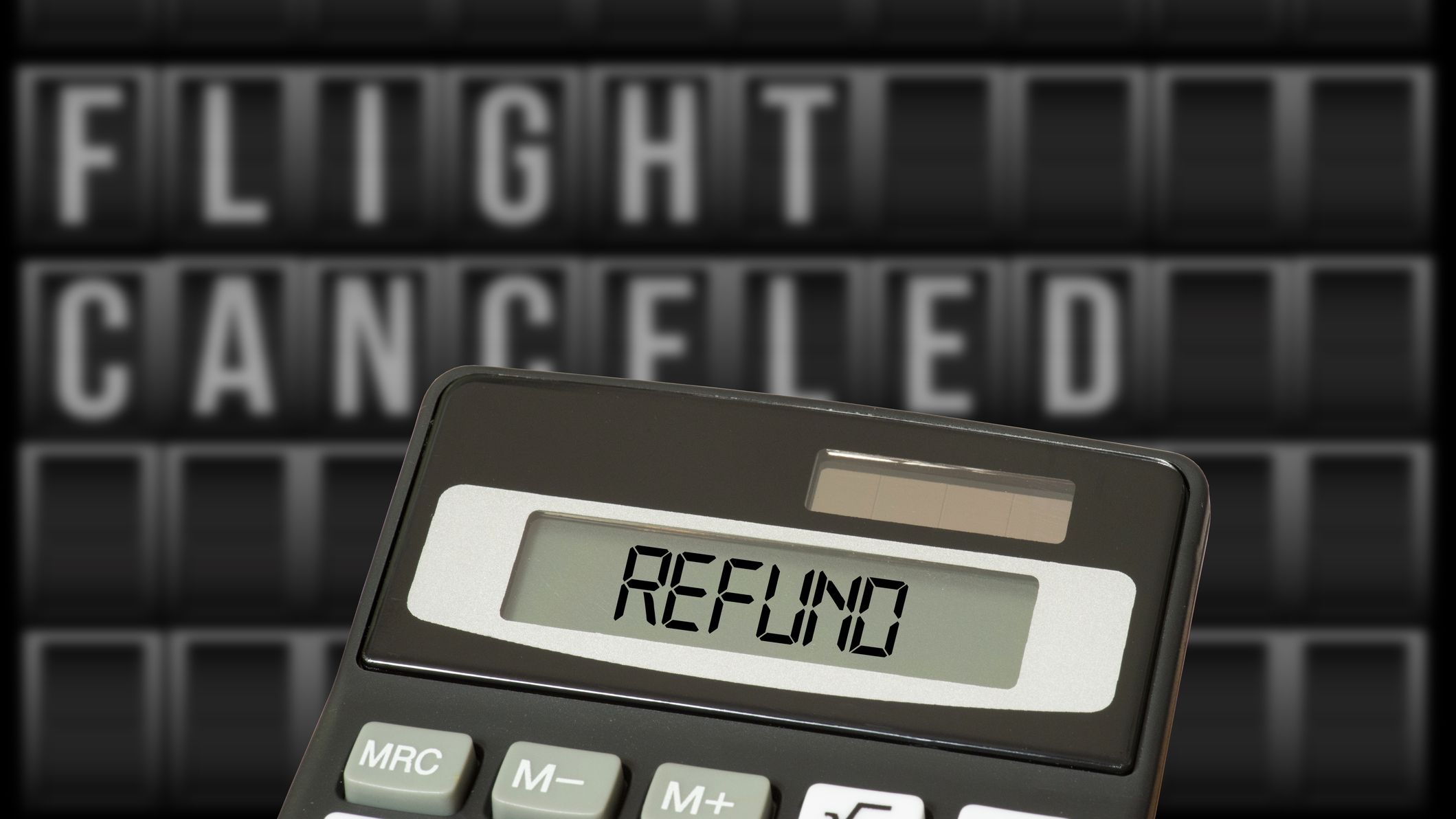 Calculator and refund for cancelled flight