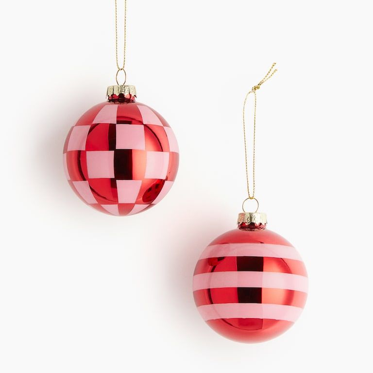 2-Pack Patterned Ornaments