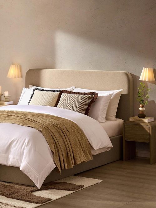 Ascot Ottoman Storage Bed - Oatmeal